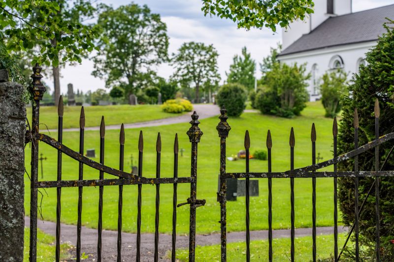 Gothic Iron Fence Installation